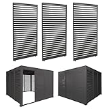 3er-Set Aluminium Paneele für Pergola HWC-L46, Terrassenüberdachung,...