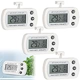 4 Stk Kühlschrankthermometer: Thermometer Kühlschrank, Digitale...