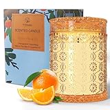 TTRWIN Duftkerze im Glas, Duft Orange, 200g Kerze aus Natürlichem...