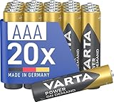 VARTA Batterien AAA, 20 Stück, Power on Demand, Alkaline, 1,5V,...