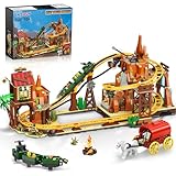 INSOON Achterbahn Bauspielzeug mit Grubenbahn Kettenantrieb Wagen, 1270...