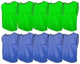 SPORTSBIBS Fußball Leibchen Set 10 Stück: 2 Farben - 5 von jeder Farbe,...