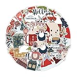 100 Stück Aufkleber Weihnachten, Sticker Weihnachten, Aufkleber geeignet...
