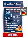 poolomio® Filtersand für Sandfilteranlage Pool - 25 kg | Hochwertiger...