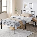 Yaheetech Modern Metallbett Bettgestelle mit Lattenrost,...