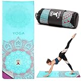 RANJIMA Yoga Handtuch Rutschfest, 185×65cm Schnelltrocknendes Yoga mit...