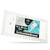 OfficeTree Patchwork Lineal 15cm x 30cm - Schneidelineal 30cm -...