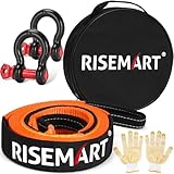 RISEMART Abschleppseil Set 10 Tonnen (22046 Lbs), 5M x 5CM Abschleppseil...