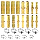 Messing Schlauchverbinder set 16 Schlauchverbindern 10 Hose Clamps, für...