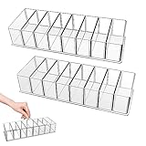 VMUTGA 2 Stücke 8 Fächern Abnehmbarer Kosmetik Transparent Organizer Make...