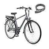 TELEFUNKEN E-Bike Herren Elektrofahrrad Alu 28 Zoll mit 21-Gang...