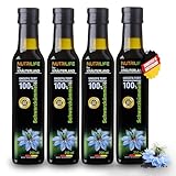 Kräuterland Schwarzkümmelöl 4X250ml(1L) – kaltgepresst & ungefiltert -...