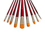 9 Künstlerpinsel Set Katzenzungen Pinselset Zungenpinsel Pinsel für Acryl...