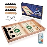 AUTERRE® Sling Puck Game - Sling Puck Spiel großes -Tisch Hockey aus Holz...