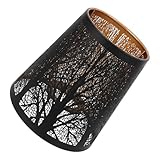 jojofuny Lampenschirm aus Metall mit Geschnitztem Waldmotiv Hohl Klein E27...