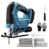 Stichsäge kompatibel mit Makita 18V, bürstenlose Pendelhub-Stichsäge,...