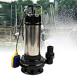 1.5kW/2PS Schmutzwasserpumpe Aus Edelstahl 36000 L/H Schumutzwasser...