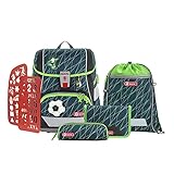 Step by Step Schulranzen-Set 2IN1 PLUS, Soccer World, 6-teilig, grün,...