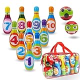 MandA® Bowling Set Kinder - kegelspiel inklusive Tragetasche -...