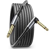 JSAUX 6.35mm Gitarrenkabel 3M, Instrumentenkabel Kompatibel mit E Gitarre,...