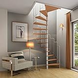 DOLLE Spindeltreppe Barcelona Höhe 229-291 cm Stufen Buche...