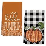 PPGGOPP Herbst-Küchenhandtücher, 2er-Set Dekoration, Case, Saison,...