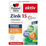 Doppelherz Zink 15 + Histidin + Vitamin C - 15 mg Zink als Beitrag für die...