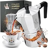 Dolciano® | Espressokocher 6 Tassen mit ergonomischem Griff | Moka Pot |...