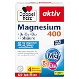 Doppelherz Magnesium 400 + B1 + B6 + B12 + Folsäure - Magnesium...