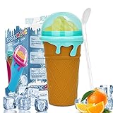 Slush Becher, 500ml DIY Slushie Maker mit Deckeln und Strohhalmen,...