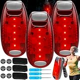 Benaton 3 Stück Rot LED Blinlicht Sicherheitslicht, Clip Reflektor...