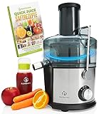 Nutrilovers *Testsieger* QUICK-JUICER Entsafter Edelstahl Obst und Gemüse...