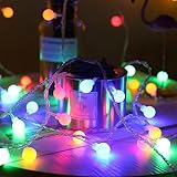 3M 20LED Lichterkette Kugeln Bunt Batterie-Bunte Globe Lichterketten für...