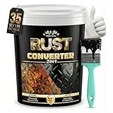 2-in-1 Rostumwandler & Metall Grundierung, 1L Schwarz Rostschutz farbe für...