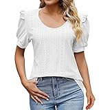 Oberteile Damen Große Größen Damenmode Sommer Tops mit V-Ausschnitt...