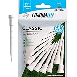 Longridge Golf Tees Weiß 72mm - 12 Stück - Microwood mit...
