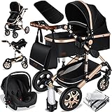 KESSER® Loops 3 in 1 Kinderwagen Kombikinderwagen Komplett-Set inkl....