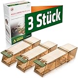 Gardigo® Mausefalle Lebend 3er Set I Tierfreundliche Lebendfalle für...