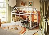 Alcube® HOLMI Kinderbett 80 x 160 cm, Montessori Bodenbett inkl....