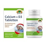 SUNLIFE Calcium + D3 Tabletten: Nahrungsergäzungsmittel mit Calcium und...
