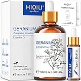 HIQILI Ätherische Öle Geranium 100ml, 100% Rein & Natürliches Geranium...
