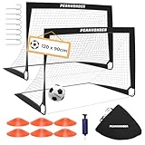 PEAKVONDER Fussballtore für Garten Kinder Pop-Up 2er Set-Fußballtor...