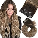 Moresoo Clip in Extensions Balayage Menschliches Haar Extensions Clip in...