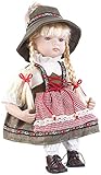 PEARL Trachtenpuppen Sammler: Sammler-Porzellan-Puppe Anna mit bayerischer...