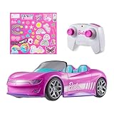Hot Wheels Barbie Spielzeugauto, ferngesteuertes pinkfarbenes Cabrio, Platz...
