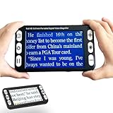 Digitale Videolupe, 12,7 cm, Autofokus, Lesehilfe mit faltbarem Griff, 26...