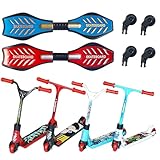 6 Stück Fingerboard Set mit Finger Scooter und Mini Skateboards, Finger...