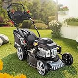 BRAST® Benzin Rasenmäher mit Antrieb | 3,5kW(4,76PS) | Elektrostart |...