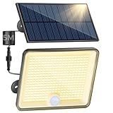 Peasur 3000K Solarlampen für Außen mit Bewegungsmelder, 348 LED Solar...