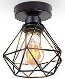 TOKIUS Deckenlampe, 16CM Vintage Deckenleuchte im Industrial Design Retro...